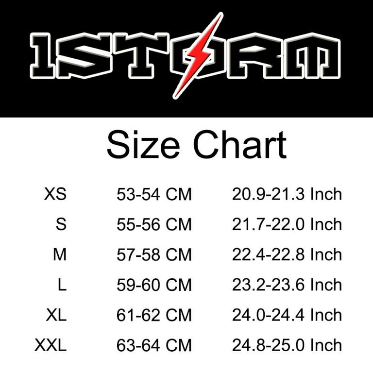 Dirt bike sales helmet size chart