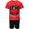 thumbnail image 2 of Funstuff Space Astronaut Toddler Boys T-Shirt and Mesh Shorts Outfit Set Toddler to Little Kid, 2 of 5