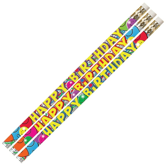 Musgrave Pencil Company Birthday Bash Motivational/Fun Pencil, Pack of 144