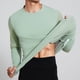 thumbnail image 5 of pstuiky Camisas de manga larga de invierno para hombre, Camiseta de manga larga con cuello redondo y protección solar para entrenamiento físico, elástica, para exteriores, para hombre salir tops s, 5 of 7