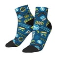 thumbnail image 2 of Bingfone Machinery Road Construction Design Patterned Men'S Women'S Casual Cotton Socks, 2 of 9