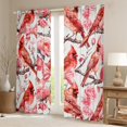 thumbnail image 2 of Manfei Christmas Robin Birds Curtains Pack of 2 (42x84 Each), Pink Rose Floral Curtains Blackout, Kawaii Princess Ribbon Bedroom Curtains, Curtains Blackout Bedroom Decor, 2 of 6