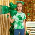 thumbnail image 2 of St Patricks Day Shamrock Shirts for Boys and Girls Round Neck Short Sleeve Soft Comfortable Cotton Casual Spring Summer T-Shirts X07-Green 10-12 Years, 2 of 4