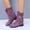 Purple, variant on OKBOP Women's Low-Heeled Mid Calf Boots-Warm Christmas Winter Blue Boots for Women Retro Lace-Up Dress Shoes for Women Womens Boots Clearance