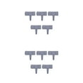 thumbnail image 1 of Langgg Garden Fence Cobblestone Border Lawn Edging Decor Flower Decorations 5pcs 2Set, 1 of 6