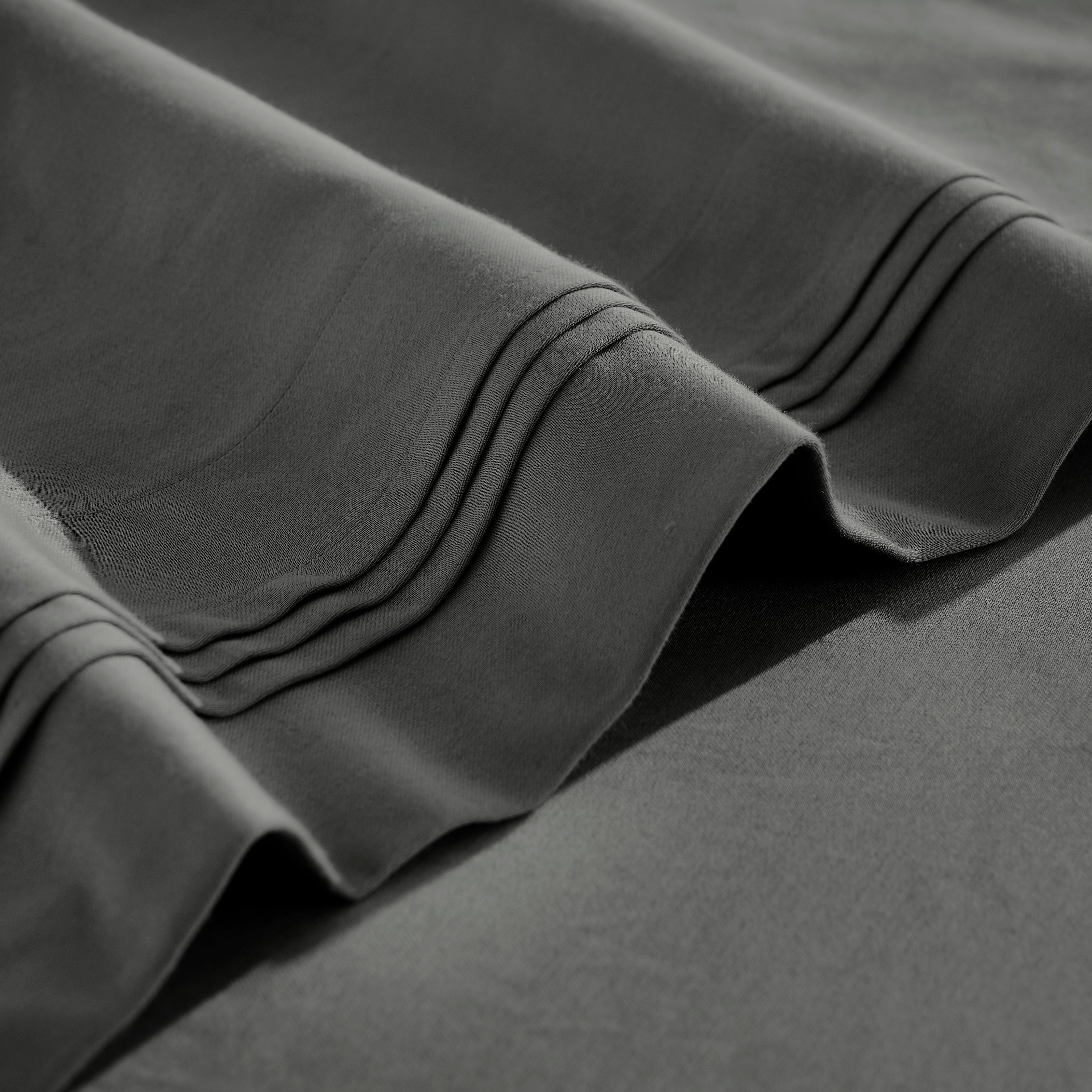 Superior 650 TC Egyptian Cotton Sheet Set, Extra Deep Pocket - 18 Inch, Cal King, Grey