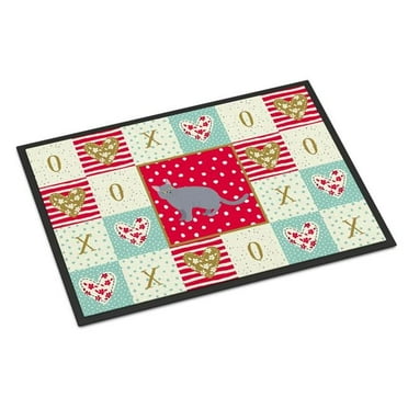 Carolines Treasures European Shorthair #3 Cat Love Indoor or Outdoor Mat 24x36 doormats, Multicolor