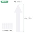 thumbnail image 3 of Uxcell Paquete de 6 Etiquetas Adhesivas Flecha Impermeables de 4 x 1 pulgadas para Marcado de Paredes/Señal de Tráfico [Blanco], 3 of 6