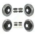 thumbnail image 1 of Transit Auto Front Rear Coated Drilled Slotted Disc Brake Rotors and Semi-Metallic Pads Kit for Car Hyundai Tucson Kia Sportage KDS-100779, 1 of 11