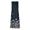 thumbnail image 4 of Estampado Casual Verano Cuello Redondo Vestido Floral Manga Corta Mujer Bolsillo Vestido Mujer Vestido Largo Pompotops ghjkhdj12501, 4 of 5