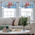 thumbnail image 3 of LALILO Kitchen Curtain Valance Merry Christmas Rod Pocket Window Curtain 52"x 18" Set of 2, 3 of 6