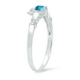 thumbnail image 2 of Sterling Silver Claddagh November Birthstone Blue Topaz CZ Promise Ring 7 Made in Italy + Cloth, 2 of 6