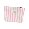 thumbnail image 4 of Striped Canvas Makeup Storage Bag – Portable Travel Cosmetic Pouch with Zipper,Multi-Functional Toiletry Organizer for Beauty Tools & Accessories, 4 of 4