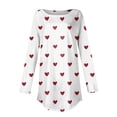 thumbnail image 4 of Resicozy Valentines Shirts for Women Long Sleeve Shirts Trendy 2026 Cute Love Heart Print Crewneck Tops Plus Size Casual Blouses White S, 4 of 5