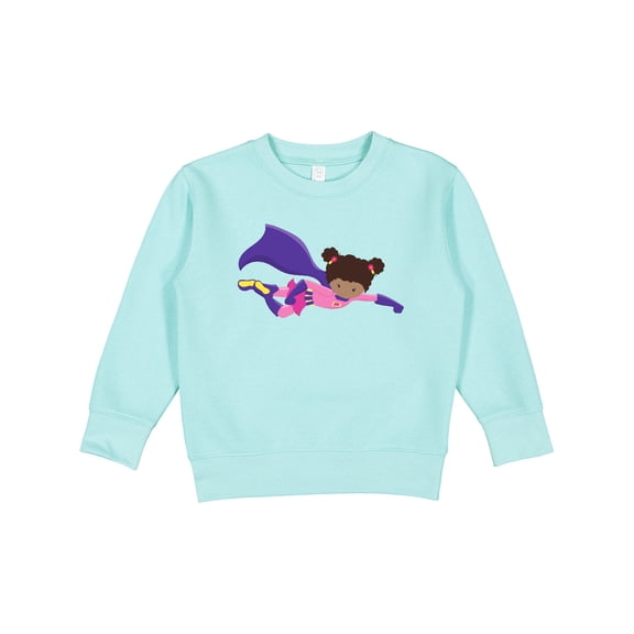 Inktastic African American Girl, Cape, Superhero Girl Toddler Sweatshirt