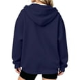 thumbnail image 6 of Hurxie Womens Cotton Hoodies Long Sleeve Sweatshirts Cute Lightweight Fall Winter Casual hooded Pullover Tops with Pocket, 6 of 6