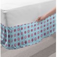thumbnail image 2 of Dessert Bed Skirt, Donuts Strawberry Flavour and Chocolate Pie Rose Jam Bicolour Design, Elastic Bedskirt Dust Ruffle Wrap Around for Bedding Decor, 4 Sizes, Pale Blue Pale Fuchsia, by Ambesonne, 2 of 2