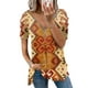 thumbnail image 2 of Blusa de manga corta con cuello en V y cremallera suelta para mujer OAVQHLG3B Store lin121212, 2 of 4