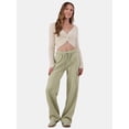 thumbnail image 3 of No Boundaries Soft Fleece Wide Leg Cargo Sweatpants, Women’s, 3 of 5