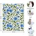 thumbnail image 4 of Blue Pioneer Flower Blanket,Comfortable Soft Flannel Throw Blanket,All Season,Warm Lightweight Blankets for Sofa Bed Couch Living Room Chair,30"x40"(80x100cm), 4 of 4