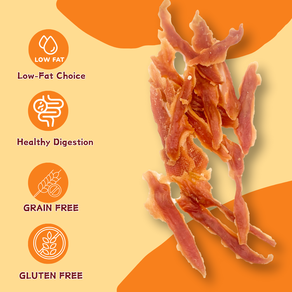 Tender Touch Grain-Free Duck Jerky, Novel Natural High-Protein Dog Treats, 1.76 Pound