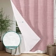thumbnail image 4 of Xipuska Vintage Nude Pink Shower Curtain - Water Repellent Fabric Shower Curtains Washable, Farmhouse Retro Solid Color Linen Texture Decorative Cloth Bathroom Curtains Modern Bath Decor 72"x72", 4 of 6