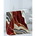 thumbnail image 3 of Red Marble Towel Set of 3, Soft Microfiber Bath Towels, Hand Towel, Washcloths, Grey Gold Texture Vintage Farmhouse Art Quick-Dry Absorbent Towels for Bathroom Kitchen Hotel Beach Gym Spa, 3 of 7