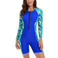 thumbnail image 1 of Bañador deportivo de manga larga para mujer con estampado de traje de surf,, 1 of 4