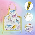 thumbnail image 2 of Funny Kids Aprons for Girls Boys Cute Horse Toddler Aprons for Cooking Baking Painting Crafting Art Gardening Little Helper Children Aprons with Adjustable Strap and Pockets, 2 of 5