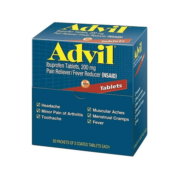 Advil Ibuprofen Pain Reliever 200mg 2/Packet 841239