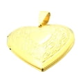 thumbnail image 4 of Colgante Zulema con Medallón de Imagen Chapado en Oro Dorado Corazón, 4 of 8
