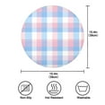 thumbnail image 4 of Round Placemats Set of 1 Heat Resistant Washable Kitchen Table Decorations 15.4in Blue and Pink Phone Wallpaper, 4 of 7