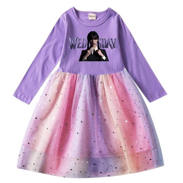 Vestido de camiseta de verano para niñas, vestido de tutú de Halloween, disfraz de princesa, disfraz de cumpleaños zhangmenya LED