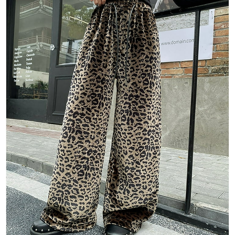 Coerni Girls Wide Leg Pants Toddler Baby Girl Leopard Print