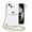 B White, variant on for iPhone 14 Pro Wallet Case ,Crossbody Phone Case with Metal Lanyard Strap Cute Purse Case Flip Credit Card Holder Soft Silicone Girls Lady Handbag Case for iPhone 14 Pro Black