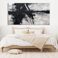 thumbnail image 2 of living room wall art, contemporary art, minimalist art, black and white grey paintings, black and white canvas art, oversized canvas,(41*81cm)16*32 Inches,Unstretched,Frameless, 2 of 4