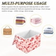 thumbnail image 6 of Yayeee Collapsible Cube Storage Bin with Lid Fabric Closet Decorative Basket with Handles, Bunnies and Hearts, 6 of 7