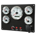 thumbnail image 4 of Boat Gauge Panel, 5 Dash Gauge Set, Tachometer, Fuel Level, Water Temperature, Oil Pressure, Voltmeter, 12V Marine Dashboard for Engine Generator RV Yacht Machinery, 4 of 7