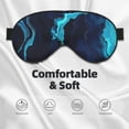 thumbnail image 3 of Goofa Blue Marble And Gold Printed Sleep Eye Mask for Men Women, Zero Eye Pressure Sleeping Mask, Light Blocking Night Blindfold, Soft Eye Shade Cover, 3 of 7