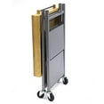 thumbnail image 5 of Origami Folding Kitchen Cart on Wheels | for Chefs Outdoor Coffee Wine and Food, Microwave Cart, Kitchen Island on Wheels, Rolling Cart, Kitchen Appliance & Utility Cart | Silver with Wood - RBT-02, 5 of 5