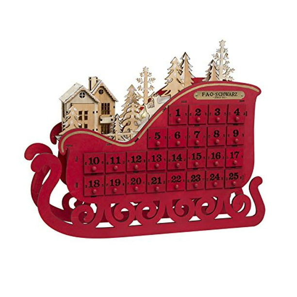 FAO Schwarz Decorative LED Advent Calendar Sleigh - Walmart.com fao-schwarz-decorative-led-advent-calendar-sleigh-walmart-com