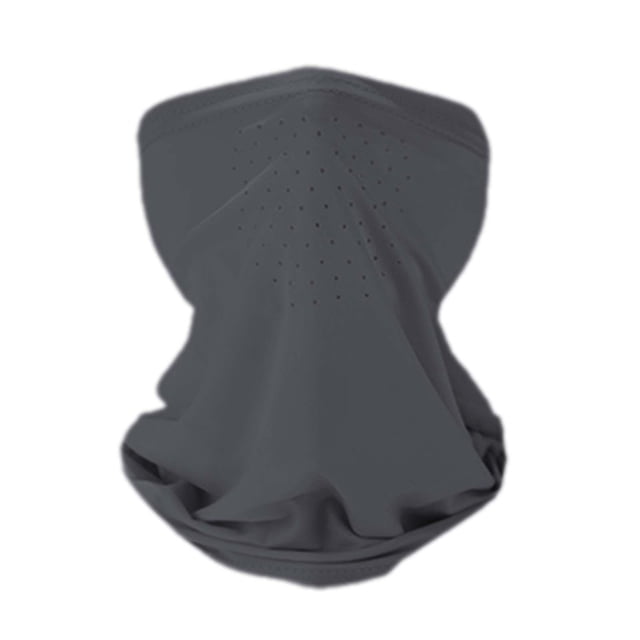 Máscara facial Protección solar Enfriamiento Seda de hielo Earloop Cuello Polaina para hombres y mujeres Gris oscuro