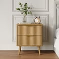 thumbnail image 3 of YouTrend Nightstands Set of 2 with 2 Drawers,Beside Table with Fluted Design ,End Table with Solid Wood Legs for bedroom, 3 of 9