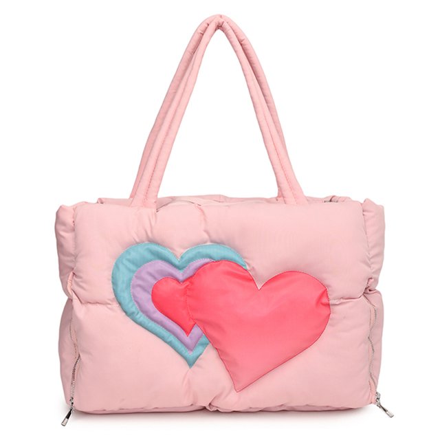 Pillow Shopper Bag Hobo Puffer Tote Acolchado Suave para Mujer