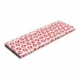 thumbnail image 1 of Valentines Bench Pad, Romantic Feelings Illustration with Hearts and Flowers Valentines Day, HR Foam Cushion with Decorative Fabric Cover, 45" x 15" x 2", Dark Coral White, by Ambesonne, 1 of 3