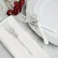 thumbnail image 2 of Efavormart 25 Pieces - 7" White Handled Plastic Fork for Wedding Party Banquet Events Candy Buffets - Antique Collection, 2 of 7