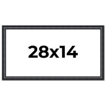 28x14 Frame Black Real Wood Picture Frame Width 1.25 inches | Interior Frame Depth 0.5 inches |