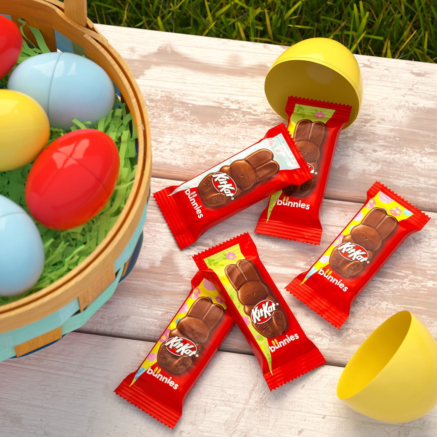 KIT KAT® Milk Chocolate Wafer Snack Size Bunnies, Easter Candy Bag, 8.85 oz, Pack of 2