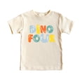 thumbnail image 4 of Dino Four Birthday Shirt for Boys & Girls Dinosaur 4th Birthday Party Tshirt for Kids Natural Shirt 5-6, 4 of 5