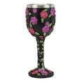 thumbnail image 3 of Ebros Gothic Black Red Pink Green Day of The Dead Sugar Skull Wine Goblet 7oz, 3 of 7